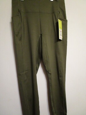 All In Motion Womens Flex High-Rise 7/8 Leggings Moss Green Size M ~ unisex mens