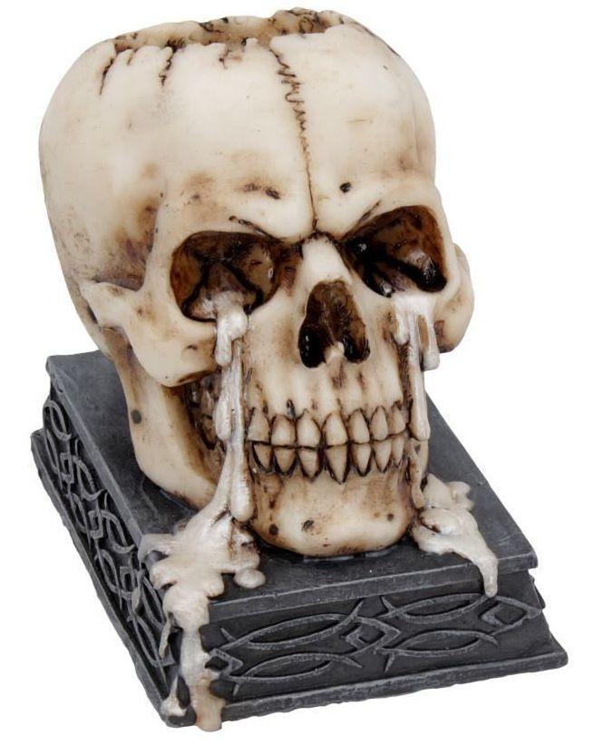 Weeping Skull Tealight Holder Nemesis Now