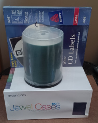 Memorex CD-R Digital Media 52X 700mb 80Min 100 Pack/100 Jewel Cases/Labels
