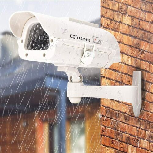 Solar Powered Dummy Fake Surveillance Security Camera with LED Flashing Light - Picture 18 of 28