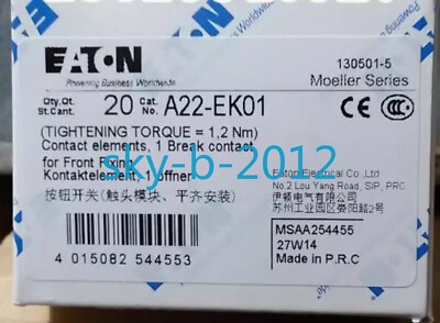 20pcs X Eaton Moeller A22-ek01 Contact Block for sale online | eBay