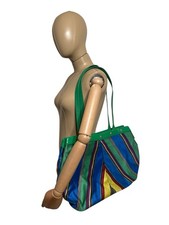 Vtg Gianni Versace Multicolor Stripe Bag