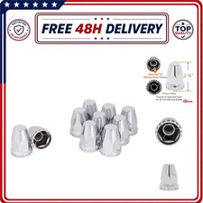 Chrome Lug Nut Covers for Semi Trucks - 33mm, Pack of 10
