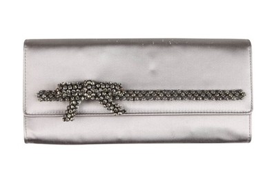 GUCCI Damen Handtasche Women Bag Clutch Wallet aus Leder & Seide Leather Silk