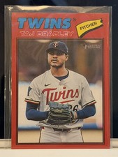 2026 Topps Heritage Red Border #38 Taj Bradley Minnesota Twins