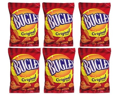 *CLEARANCE* 6 Bags BUGLES Crispy Corn Snacks Original Flavor 3 oz (1 New Box) 