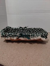 1996 American Traditions Longaberger Basket Bread Basket with with Fabric Liner