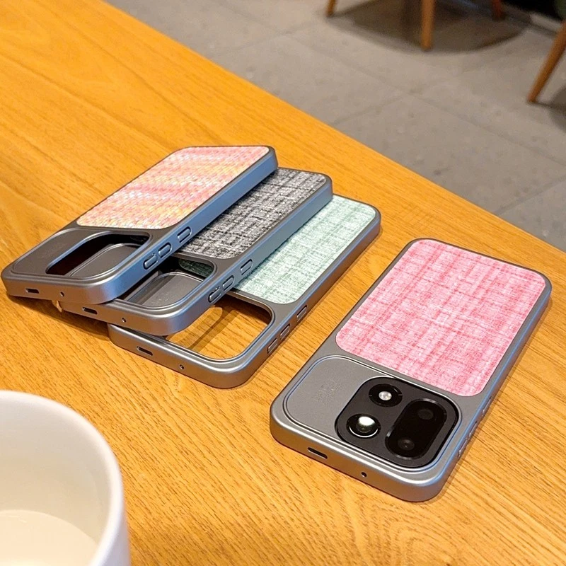 Para OnePlus 15, Funda de Teléfono de Lujo Galvanizada Suave Parachoques Tejido Patrón Cubierta Foto 4 de 4