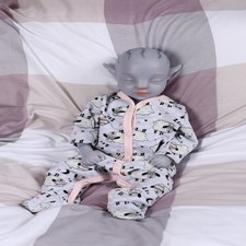 18.5" Avatar Reborn Baby Girl Doll  Full Body Silicone Hand-Painted,Christmas Box