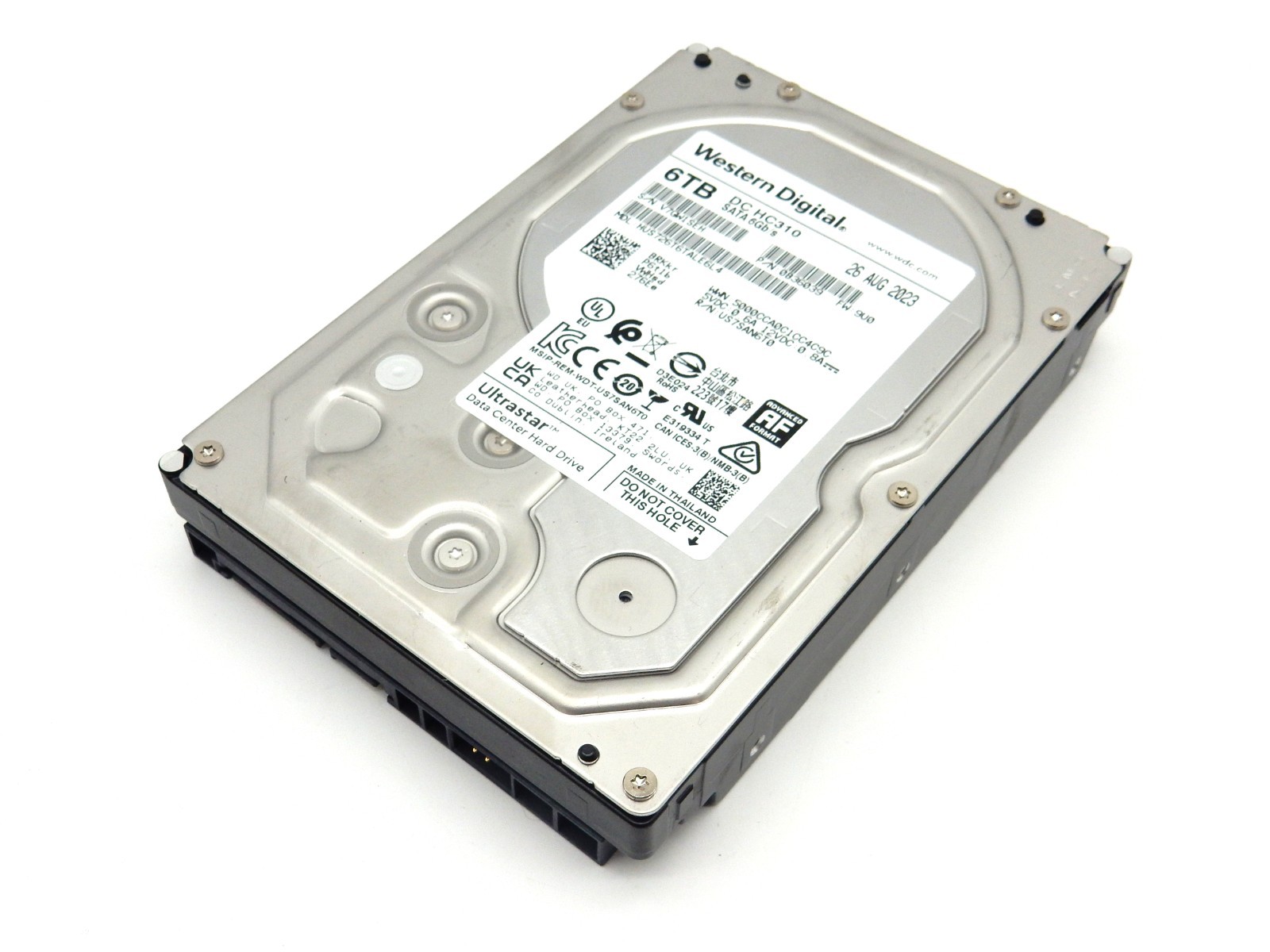 Western Digital DC HC310 6TB 3.5" SATA Ultrastar Data Center HDD (Mfg 2023)