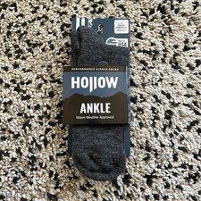 Hollow Alpaca Socks Ankle Grey Size Large