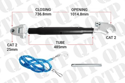 Top Link Knuckle Cat 2 / 2 Hook 485 mm Heavy Duty