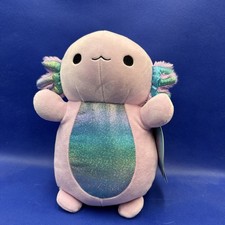 Squishmallows Hug Mees 10" Monica the Axolotl Plush Toy Purple Sparkle