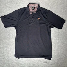 FootJoy Polo Shirt Mens Medium Navy Golf Oak Tree National Performance
