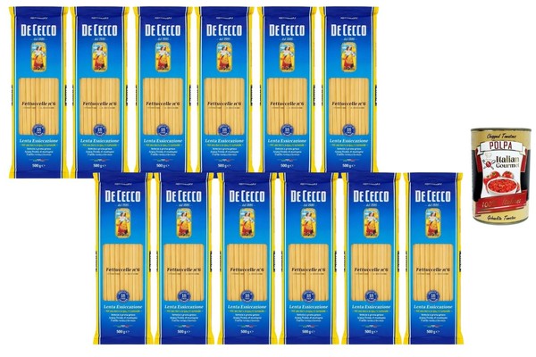 De Cecco Fettuccelle 12X500G Italienische Bandnudeln FüR Ragù 6Kg +Polpa-image