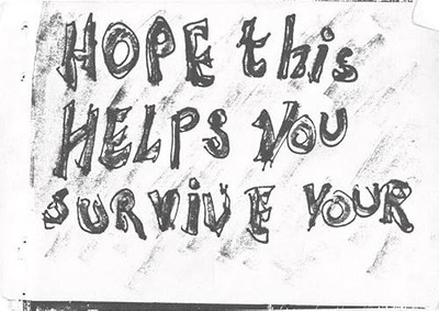 Hope This Helps You Survive Your Gallery Visit by Beverly Buchanan NEW