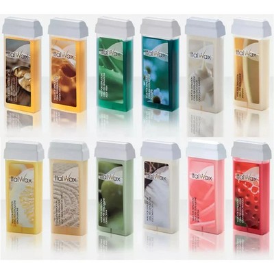 2x Italwax Haarentfernung fettlöslich Warmwachskartusche Roll on Enthaarung 100ml