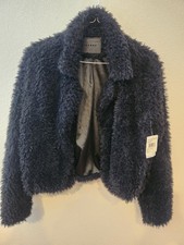 Blank NYC Women's BLANKNYC Chic Fau Fur Black Jacket New With Tags. Teddy Style