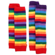 2 Pairs Rainbow Gloves Miss Masquerade Accessories Winter Fingerless