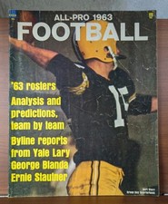 All-Pro Football Magazine 1963-Bart Starr-rosters-NFL-CFL-AFL-photos