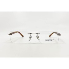 Luxottica LU 1380 0030 Rimless Eyeglasses Silver Tortoise 52-17-140 Frames