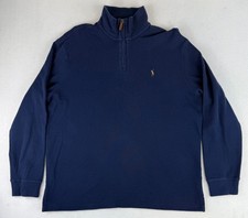 Polo Ralph Lauren Men's Estate Rib 1/4 Zip Pullover Sweater Size X-Large Navy