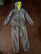 Nike Boys Therma-Fit Full Zip Hooded Jacket Joggers Pants Track Suit Set M 6 