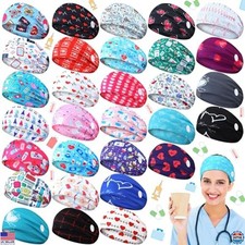 30 Pcs Non-Slip Nursing Headbands with Buttons for Mask Ear Protection