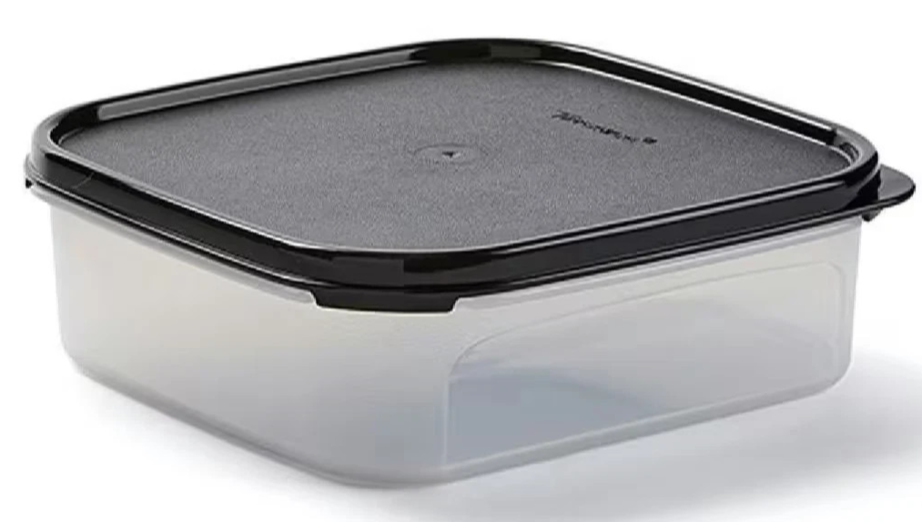 Tupperware Modular Mates Square #1 Container Black New HOLDS 5 CUPS ...