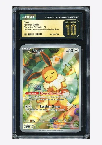 Pokemon CGC 10 PRISTINE Eevee Promo 2025 #173 SVP Prismatic Evolutions ETB ENG