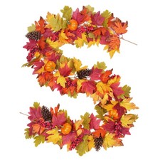 Artificial Autumn Maple Leaf Garland Hanging Vines, 5.9ft Fall Leaf Garland