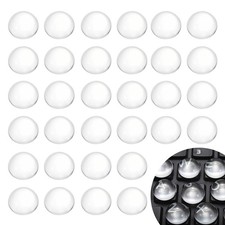 128Pcs Glass Nail Art Typing Stickers Adhesive Keyboard Cover, Clear