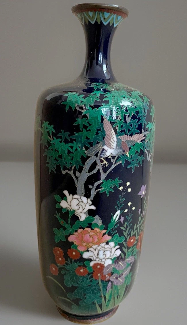 景泰蓝古董原始1850-1899 年日本花瓶| eBay