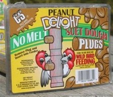 C  S Products Peanut Delight Suet Dough Plug 12 Ounces - CS12680