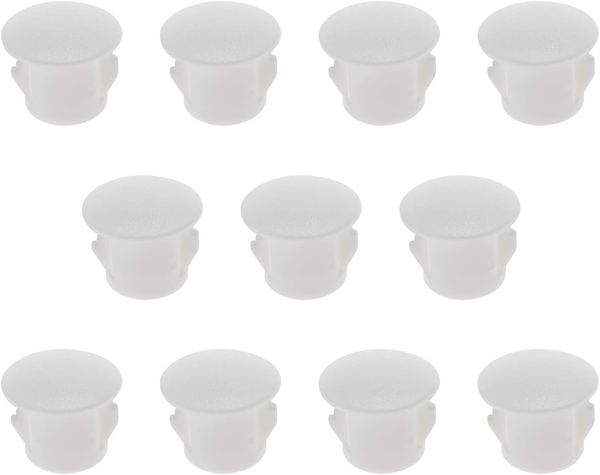 100 StüCk Lochstopfen Aus WeißEm Kunststoff, 10 Mm, Zum Einrasten, 10 - 10,5 Mm,-image