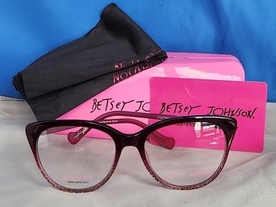 New Women's Betsey Johnson Petite Eyeglass Frame Flawless Pink Plastic 51-16