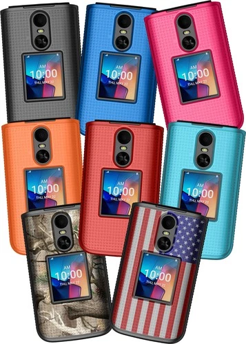 Grid Texture Hard Case Slim Cover for TCL Flip 4 5G Phone (2025, T440)