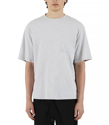 Krost Men's Gray Oversized 100% Cotton Rivet Pocket T-Shirt Size Large NWT