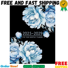 2025-2029 Monthly Planner: Beautiful 5 Years Large Organizer 2025-2026-2027-202
