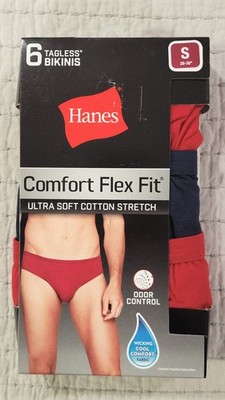 Hanes Men's Comfort Flex Fit Bikini Underwear 6 Pairs (2 Red Pair)