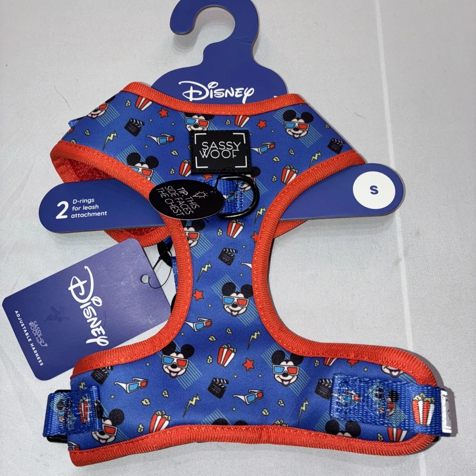 Disney Sassy Woof Mickey 3D Movie Glasses Dog Harness Size Small - Image 2 of 4