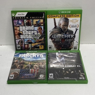 GTA V The Witcher 3 Mortal Kombat XL Far Cry 5 4 Xbox One Game Lot Complete