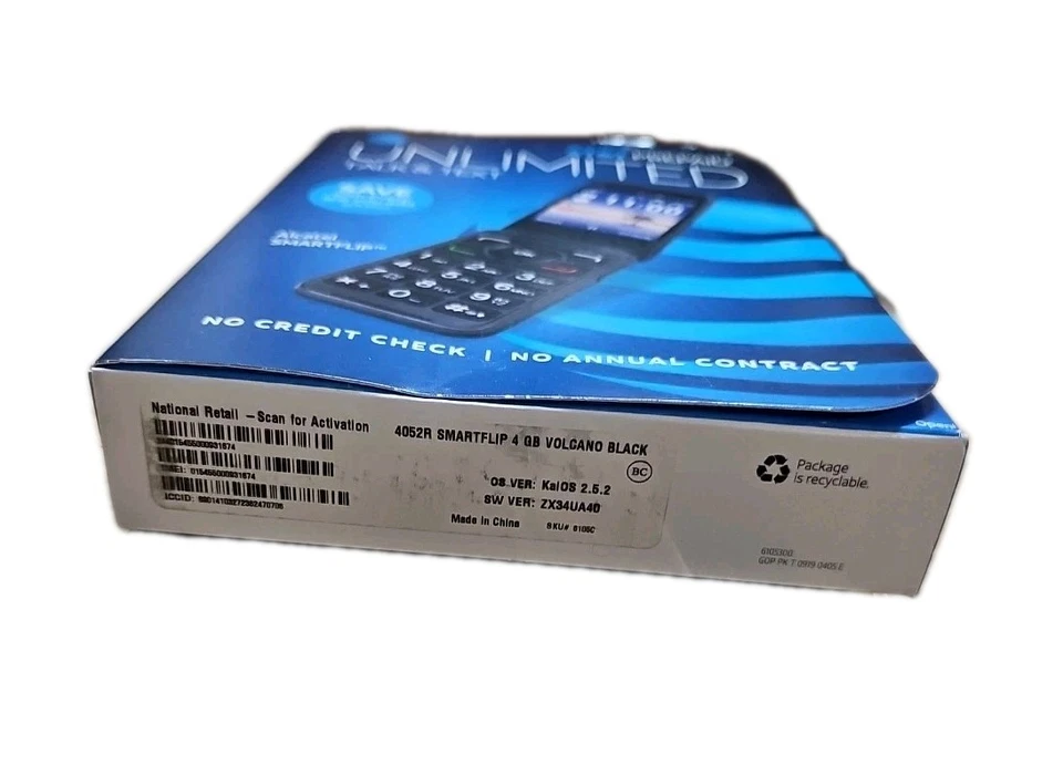 AT&T Prepaid  Alcatel 4052R FLIP 4GB Memory 2.8 Dual COLOR Display 4G LTE Black - Image 3 of 4