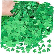 1500pcs St. Patrick's Day Shamrock Confetti Decorations Metallic Foil Green