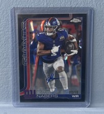 2025 Topps Chrome NFL Malik Nabers Black Geometric Auto/10