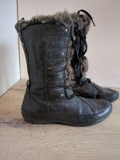 The North Face Primaloft Leather Black Snow Boots Size 5.5 UK