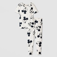 Mickey Mouse  Friends 2pc Snug Fit Pajama Set, White, 5T