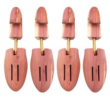 Men's Red Cedar Wood Shoe Tree Single Tube 2 Packs Medium Fits Shoe Sizes 9-10 