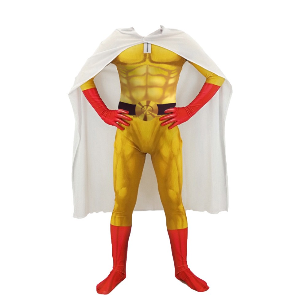 Niños One Punch-Man Saitama Disfraz Juegos con disfraces Sonic Zentai Adulto Mono Capa