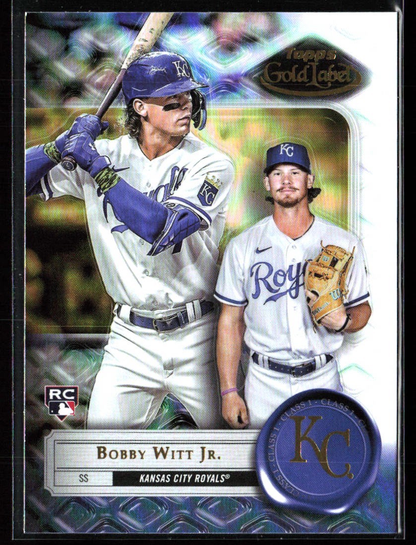 2022 Topps Gold Label Bobby Witt Jr. #49 Class 1 Rookie Royals Baseball Card